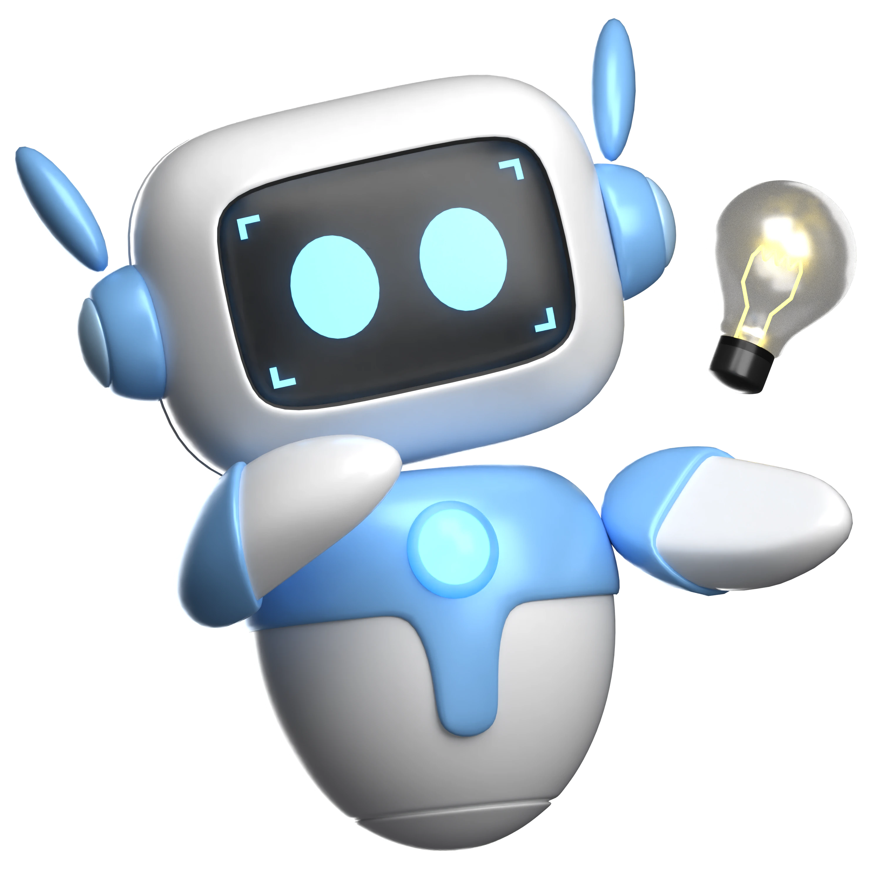 Robot Citria con bombillo de idea